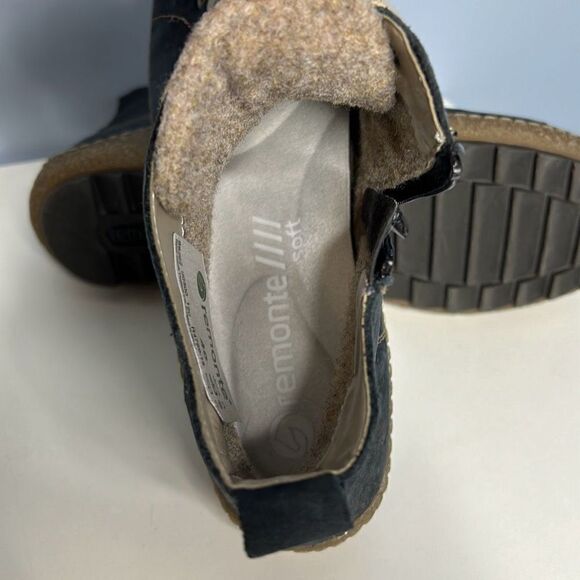 Remonte Tex Blue Side Zip Bootie Sz 40 9.5 - Picture 6 of 8